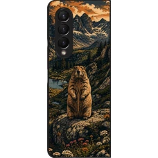 Coque Samsung Galaxy Z Fold4 - Linocut Marmotte