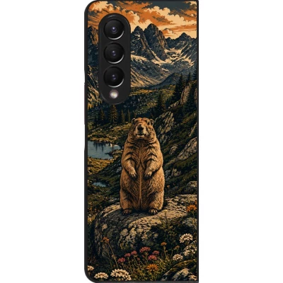 Coque Samsung Galaxy Z Fold4 - Linocut Marmotte
