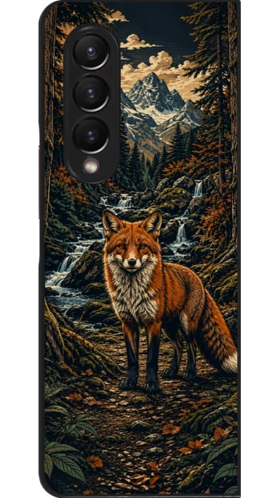 Coque Samsung Galaxy Z Fold4 - Linocut Renard