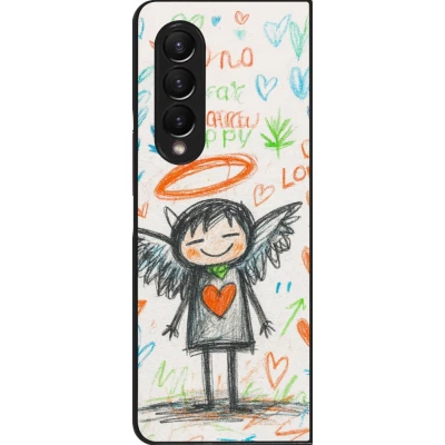 Samsung Galaxy Z Fold4 Case Hülle - Little Angel Sketch Love