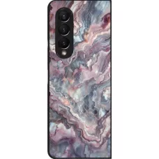 Samsung Galaxy Z Fold4 Case Hülle - Violetter silberner Marmor