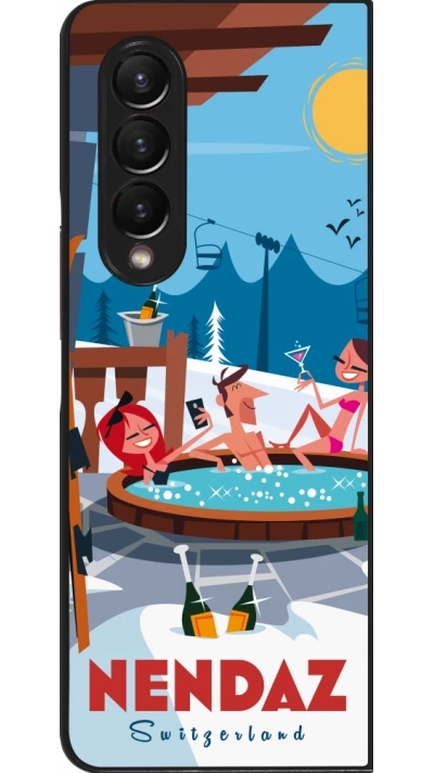 Samsung Galaxy Z Fold4 Case Hülle - Nendaz Mountain Jacuzzi