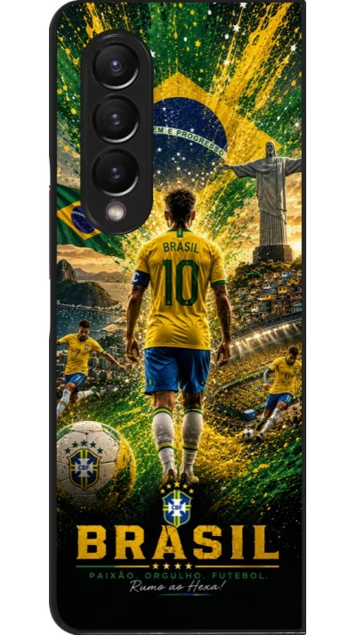 Samsung Galaxy Z Fold4 Case Hülle - Fussball Brasilien splash 2026