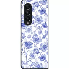 Samsung Galaxy Z Fold4 Case Hülle - Spring 23 watercolor blue flowers