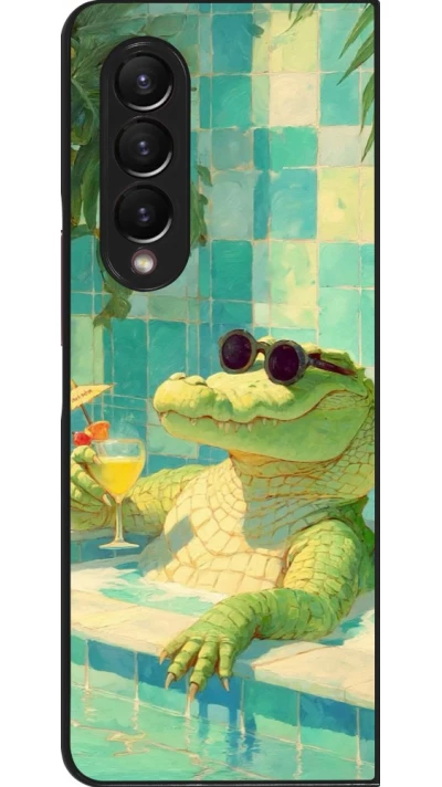 Coque Samsung Galaxy Z Fold4 - Crocodile in the swimming pool Summer 2026