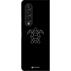 Coque Samsung Galaxy Z Fold4 - Turtles lines on black