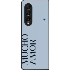 Coque Samsung Galaxy Z Fold4 - Valentine 2024 mucho amor azul