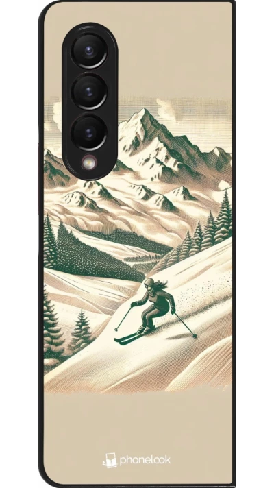 Coque Samsung Galaxy Z Fold4 - Vintage Ski Mountain