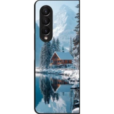 Samsung Galaxy Z Fold4 Case Hülle - Winter 25 Winter house forest day