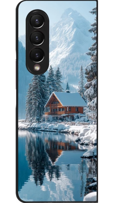 Coque Samsung Galaxy Z Fold4 - Winter 25 Winter house forest day