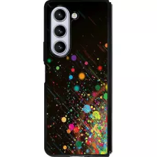 Samsung Galaxy Z Fold5 Case Hülle - Silikon schwarz Abstract Bubble Lines