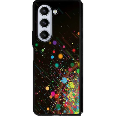 Samsung Galaxy Z Fold5 Case Hülle - Silikon schwarz Abstract Bubble Lines