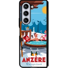 Coque Samsung Galaxy Z Fold5 - Silicone rigide noir Anzère Mountain Jacuzzi