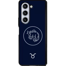 Coque Samsung Galaxy Z Fold5 - Silicone rigide noir Astrologie Taureau