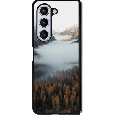 Coque Samsung Galaxy Z Fold5 - Silicone rigide noir Autumn 22 forest lanscape