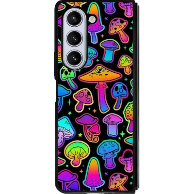 Coque Samsung Galaxy Z Fold5 - Silicone rigide noir Autumn 2024 magic mushrooms