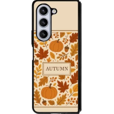 Coque Samsung Galaxy Z Fold5 - Silicone rigide noir Autumn 26 Hello autumn