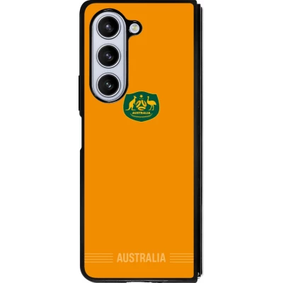 Coque Samsung Galaxy Z Fold5 - Silicone rigide noir Maillot de football Australie 2026 personnalisable