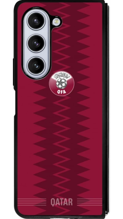 Samsung Galaxy Z Fold5 Case Hülle - Silikon schwarz Qatar 2026 personalisierbares Fussballtrikot