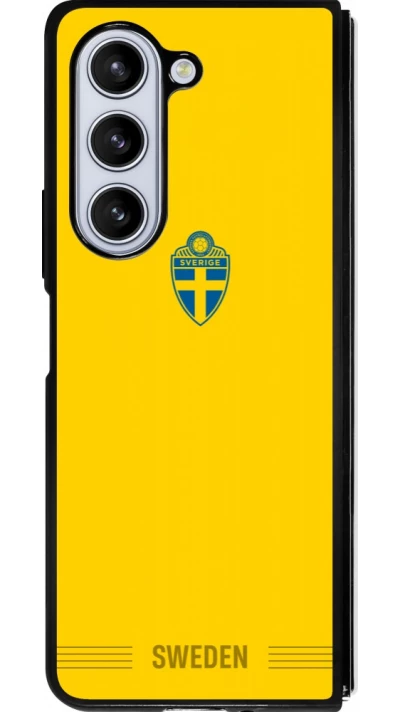 Samsung Galaxy Z Fold5 Case Hülle - Silikon schwarz Schweden 2026 personalisierbares Fussballtrikot