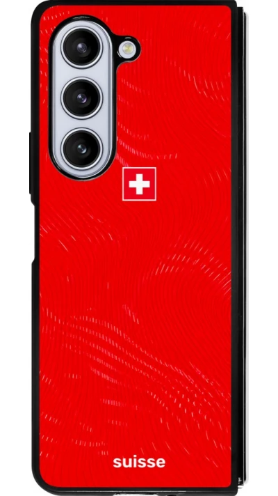 Samsung Galaxy Z Fold5 Case Hülle - Silikon schwarz Schweiz 2026 personalisierbares Fussballtrikot