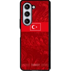 Samsung Galaxy Z Fold5 Case Hülle - Silikon schwarz Türkei 2026 personalisierbares Fussballtrikot
