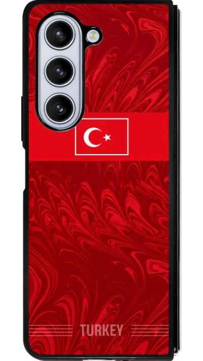Samsung Galaxy Z Fold5 Case Hülle - Silikon schwarz Türkei 2026 personalisierbares Fussballtrikot