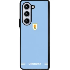 Samsung Galaxy Z Fold5 Case Hülle - Silikon schwarz Uruguay 2026 personalisierbares Fussballtrikot