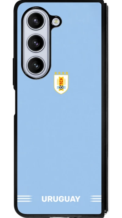 Samsung Galaxy Z Fold5 Case Hülle - Silikon schwarz Uruguay 2026 personalisierbares Fussballtrikot