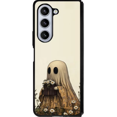 Coque Samsung Galaxy Z Fold5 - Silicone rigide noir Halloween 2025 Ghost gardener