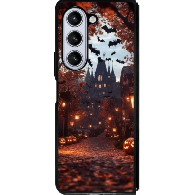 Samsung Galaxy Z Fold5 Case Hülle - Silikon schwarz Halloween 2025 Haunted house