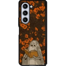 Coque Samsung Galaxy Z Fold5 - Silicone rigide noir Halloween 2026 Ghost reading