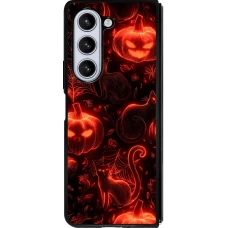 Coque Samsung Galaxy Z Fold5 - Silicone rigide noir Halloween 2026 Pattern Halloween