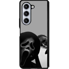 Coque Samsung Galaxy Z Fold5 - Silicone rigide noir Halloween 2026 Scream and Michael Myers