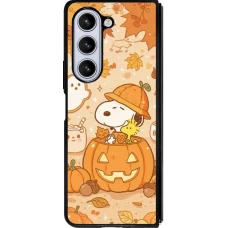 Coque Samsung Galaxy Z Fold5 - Silicone rigide noir Halloween 2026 Snoopy Halloween