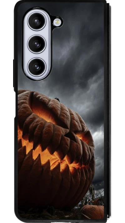 Coque Samsung Galaxy Z Fold5 - Silicone rigide noir Halloween 2026 The Wicked Pumpkin