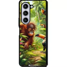 Samsung Galaxy Z Fold5 Case Hülle - Silikon schwarz Tropischer Dschungel Tayrona