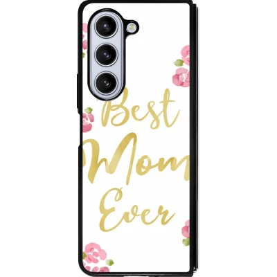 Coque Samsung Galaxy Z Fold5 - Silicone rigide noir Mom 2024 best Mom ever