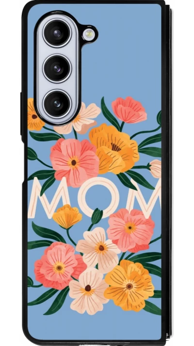 Samsung Galaxy Z Fold5 Case Hülle - Silikon schwarz Mom 2026 Flowers