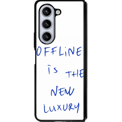 Coque Samsung Galaxy Z Fold5 - Silicone rigide noir Offline is the new luxury