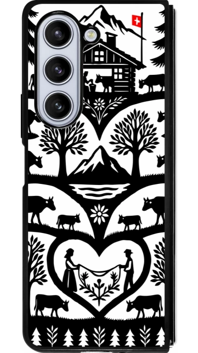 Samsung Galaxy Z Fold5 Case Hülle - Silikon schwarz Poya Schweiz 2