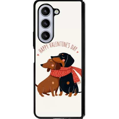 Coque Samsung Galaxy Z Fold5 - Silicone rigide noir Saint Valentines Day 26 Happy Valentine