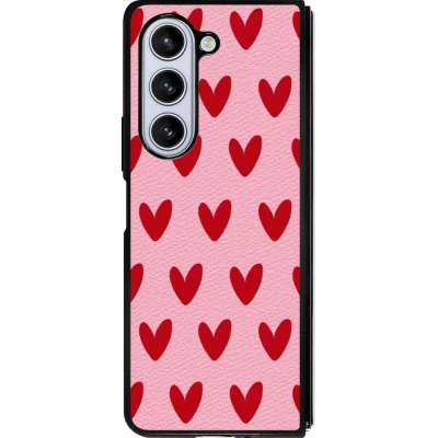 Coque Samsung Galaxy Z Fold5 - Silicone rigide noir Saint Valentines Day 26 Pattern heart