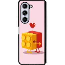 Samsung Galaxy Z Fold5 Case Hülle - Silikon schwarz Saint Valentines Day 26 Puzzle