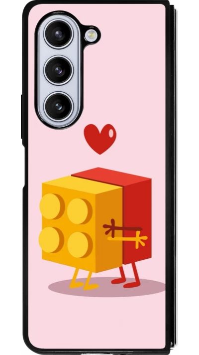 Samsung Galaxy Z Fold5 Case Hülle - Silikon schwarz Saint Valentines Day 26 Puzzle