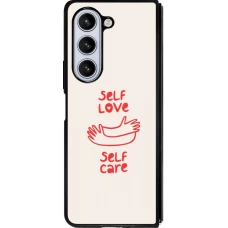 Coque Samsung Galaxy Z Fold5 - Silicone rigide noir Saint Valentines Day 26 Self love self care