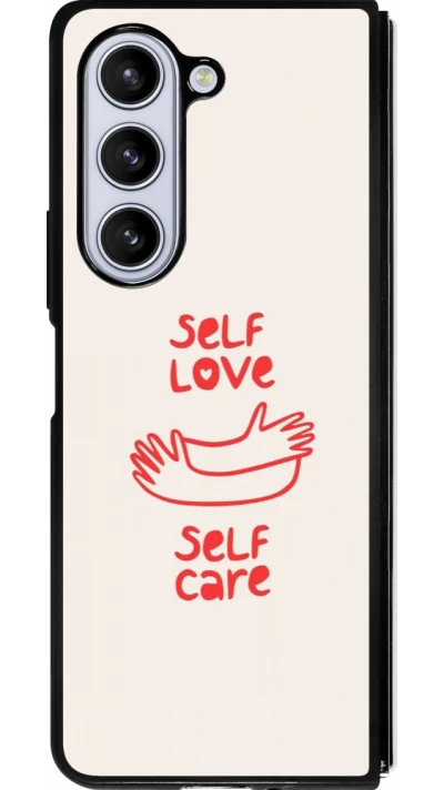 Coque Samsung Galaxy Z Fold5 - Silicone rigide noir Saint Valentines Day 26 Self love self care