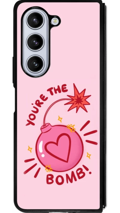 Coque Samsung Galaxy Z Fold5 - Silicone rigide noir Saint Valentines Day 26 You are the bomb