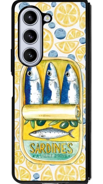 Coque Samsung Galaxy Z Fold5 - Silicone rigide noir Sardines in oil 2026