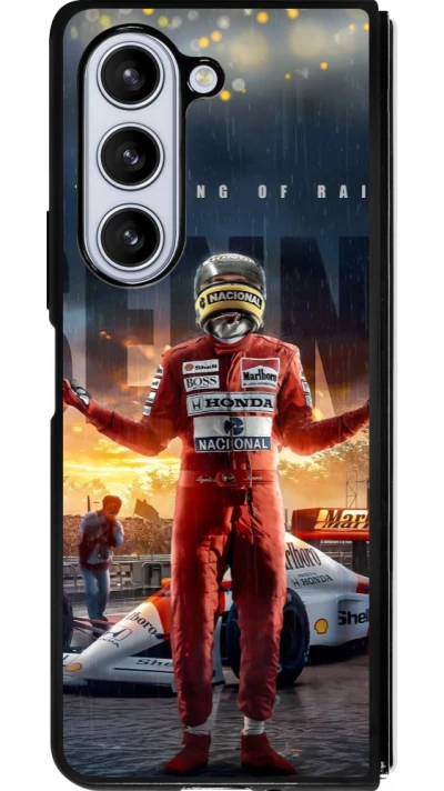 Coque Samsung Galaxy Z Fold5 - Silicone rigide noir Senna The King of Rain